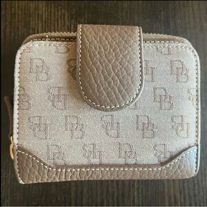 RARE NWT Vintage Dooney & Bourke Signature Monogram Multi-Function Wallet Brown